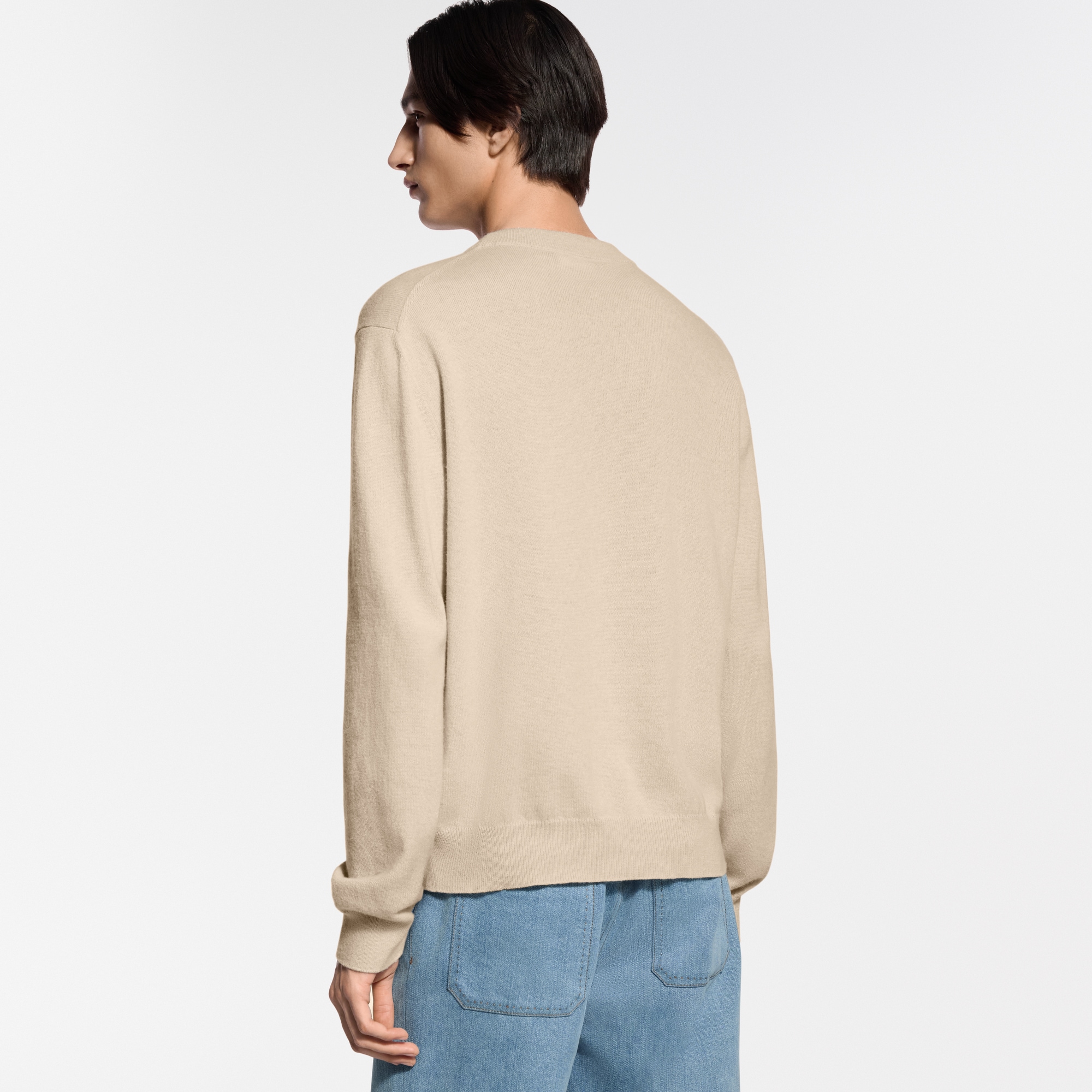 ルイヴィトン ラインストーンネックライン カシミヤニット ビジュー Mサイズ LOUIS VUITTON（ルイ・ヴィトン） 22AW Handknit Crewneck
